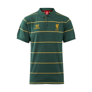 LFC Mens Warrior Green Anfield 2 Pinstripe Polo LFC Mens Warrior Green Anfield 2 Pinstripe Polo