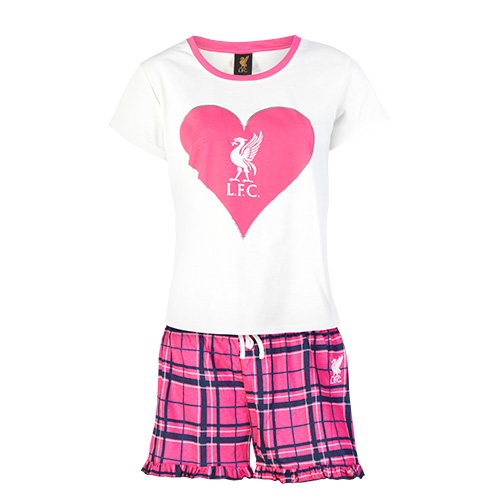 LFC Ladies Pink Short Pyjamas Set LFC Ladies Pink Short Pyjamas Set