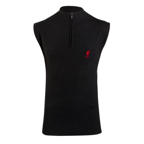 LFC Signature Collection Charcoal Sleeveless Zip Neck Jumper LFC Signature Collection Charcoal Sleeveless Zip Neck Jumper