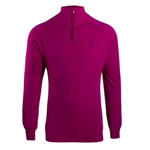 LFC Signature Collection Purple Zip Neck Jumper LFC Signature Collection Purple Zip Neck Jumper