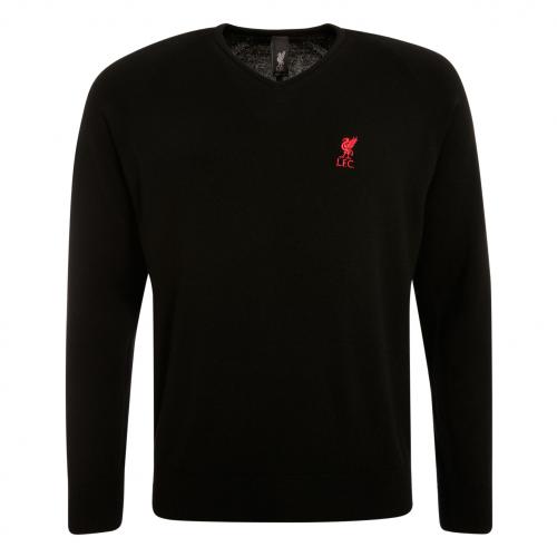 LFC Mens Black Signature Merino V Neck Jumper LFC Mens Black Signature Merino V Neck Jumper