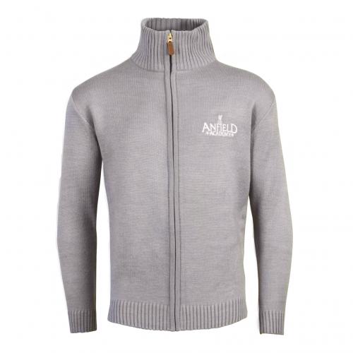 LFC Mens Grey Marl Turf Zip Thru Jumper LFC Mens Grey Marl Turf Zip Thru Jumper