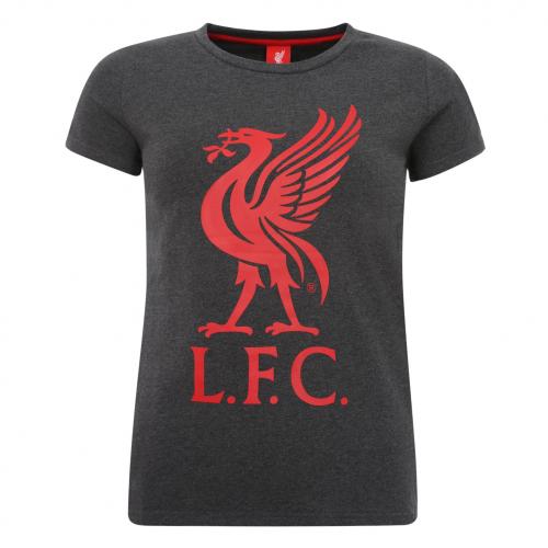 LFC Ladies Charcoal Liverbird Tee LFC Ladies Charcoal Liverbird Tee