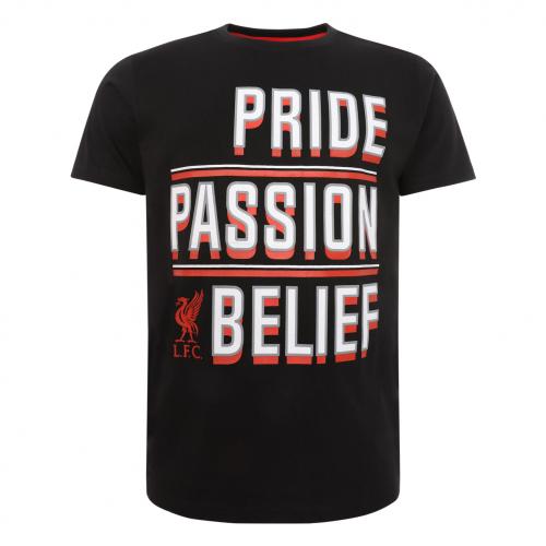 LFC Mens Black Pride Passion Belief Tee LFC Mens Black Pride Passion Belief Tee