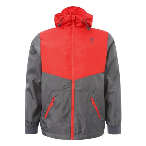 LFC Mens Red and Grey Colour Block Kagool LFC Mens Red and Grey Colour Block Kagool
