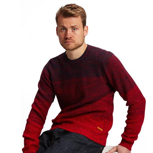 LFC Mens Red and Navy Graduated Knit LFC Mens Red and Navy Graduated Knit
