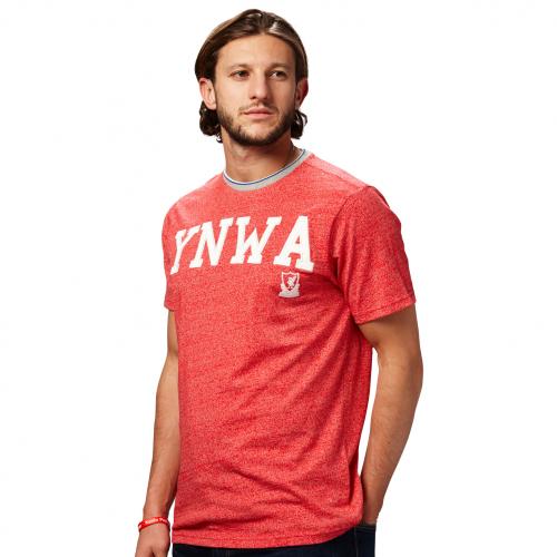 LFC Mens Red Marl YNWA Applique Tee LFC Mens Red Marl YNWA Applique Tee