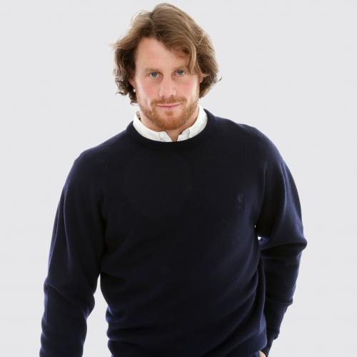 LFC Signature Mens Navy Lambswool Crew Neck Jumper LFC Signature Mens Navy Lambswool Crew Neck Jumper