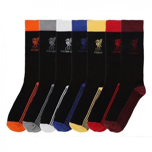 LFC Mens 7 Pack Day Of The Week Socks LFC Mens 7 Pack Day Of The Week Socks