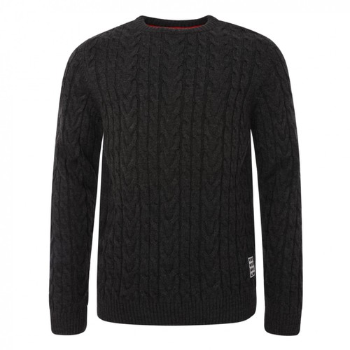 LFC Mens Charcoal Cable Knit Jumper LFC Mens Charcoal Cable Knit Jumper