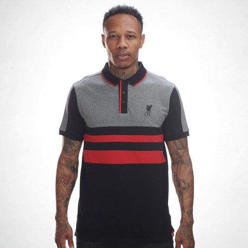 LFC Mens Colour Block Stripe Polo LFC Mens Colour Block Stripe Polo