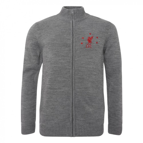LFC Mens Grey Acrylic Funnel Neck Knit Jumper LFC Mens Grey Acrylic Funnel Neck Knit Jumper