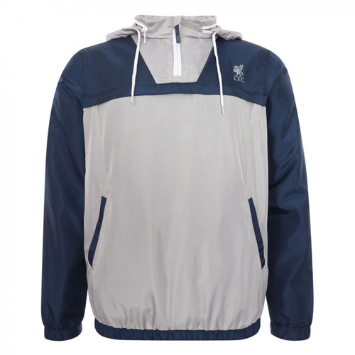 LFC Mens Navy and Grey Retro Kagool LFC Mens Navy and Grey Retro Kagool