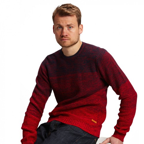LFC Mens Red and Navy Graduated Knit LFC Mens Red and Navy Graduated Knit