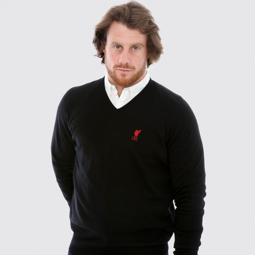 LFC Signature Mens Black Merino V Neck Jumper LFC Signature Mens Black Merino V Neck Jumper