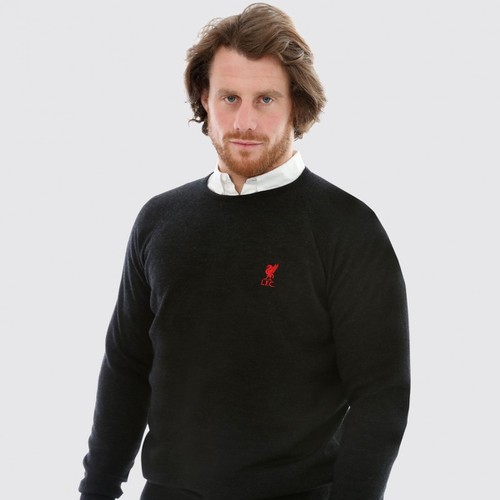 LFC Signature Mens Charcoal Crew Neck Jumper LFC Signature Mens Charcoal Crew Neck Jumper