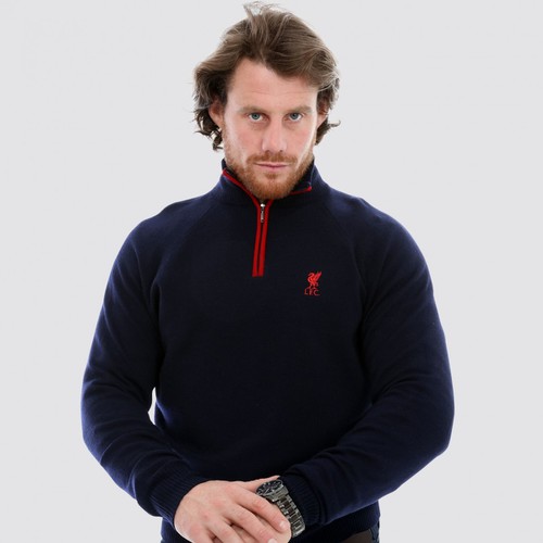 LFC Signature Mens Navy Merino 1/4 Zip Jumper LFC Signature Mens Navy Merino 1/4 Zip Jumper