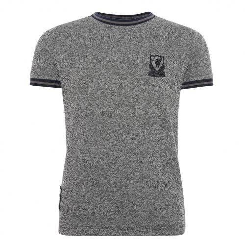 Kids LFC Charcoal Knitted Crest Tee Kids LFC Charcoal Knitted Crest Tee